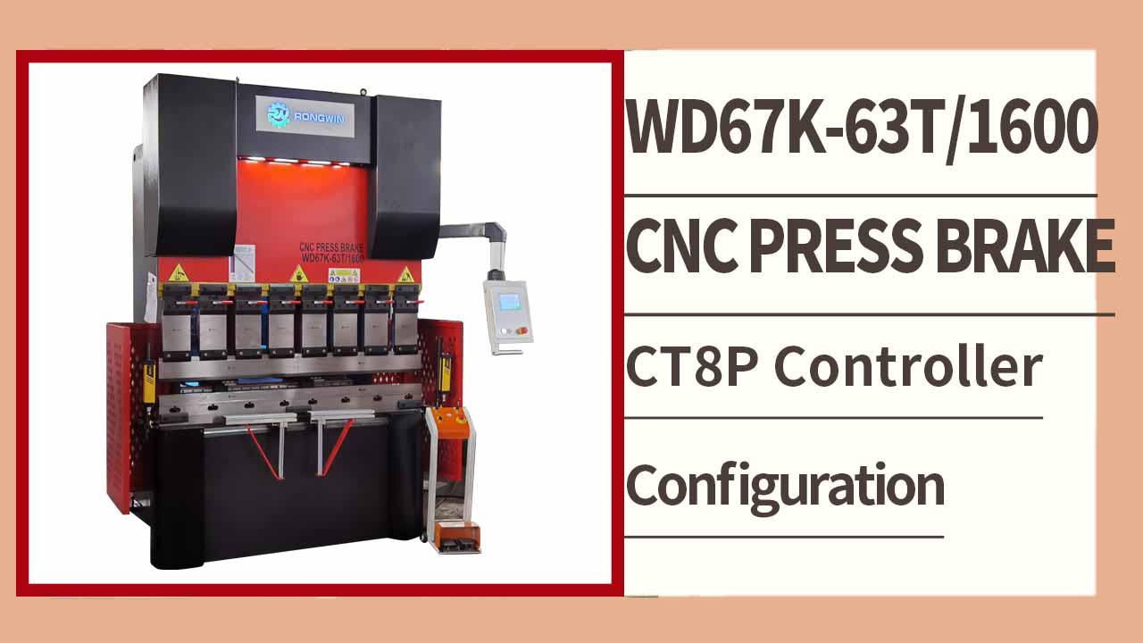 RONGWIN vous guide dans le pliage et le test de la presse plieuse hydraulique CNC WD67K-63T1600 CT8P en tôle d'acier
